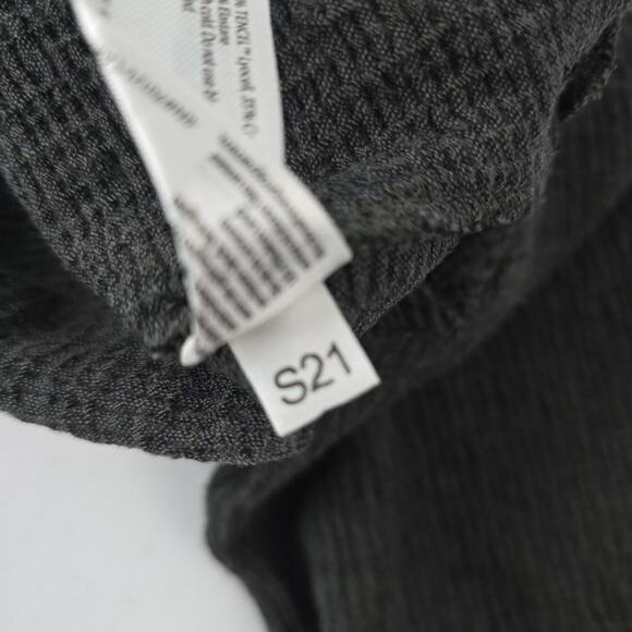 Eileen Fisher Textured Knit Short Sleeve Top Tencel Dark Gray XL 5957 SCOOP - Picture 9 of 10